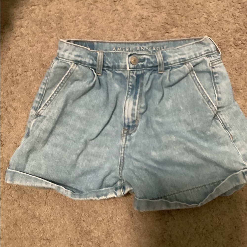 Bleach washed Jean shorts